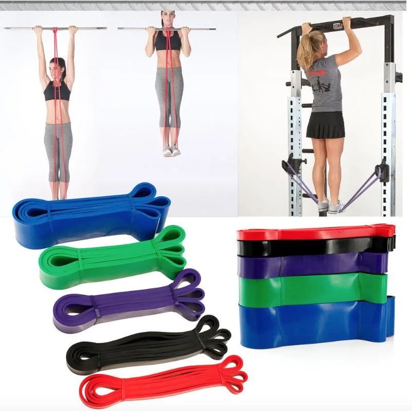 High Quality Latex Rubber Strong Pull up Resistance Exercise Power Fitness Elastic Bands