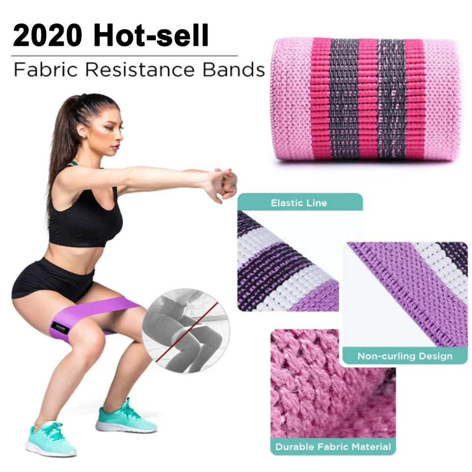 Exercise Gym Elastic Long Fitness Adjustable Fabric Resistance Hip Band