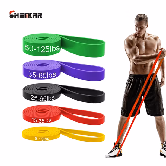 Bande de résistance en latex de caoutchouc élastique pour exercice de fitness personnalisé de haute qualité