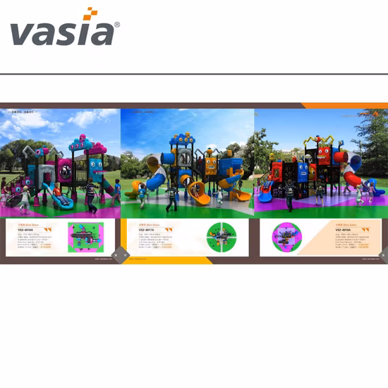 Jouets de terrain de jeu extérieur de glissière en plastique résidentielle de Vasia/jeu extérieur utilisé d'enfants/équipement de terrain de jeu extérieur pour des enfants