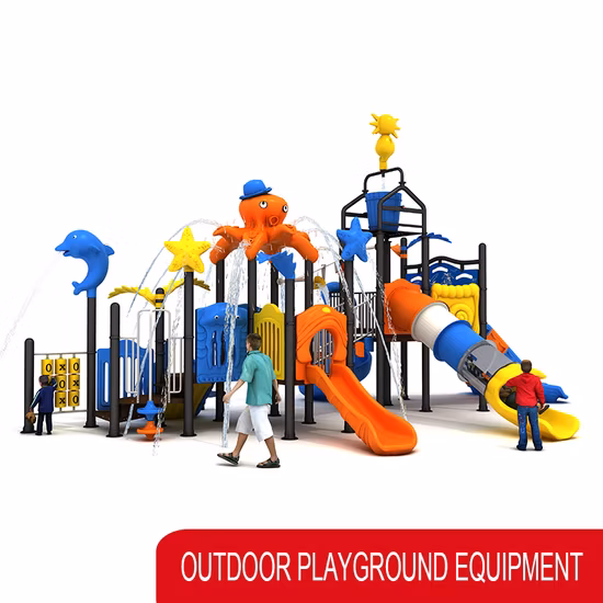 Grand parc d'attractions Jeux de parc aquatique Toboggan en plastique pour enfants Bateau de pirate Terrain de jeu Jeux de plein air Corsaires Bateau Équipement de terrain de jeu pour enfants