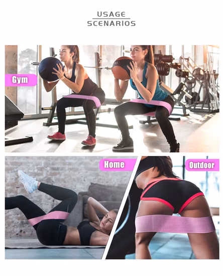 Chooyou confortable fort exercice Gym robuste Fitness coton élastique hanche cercle tissu imprimé léopard bandes de résistance
