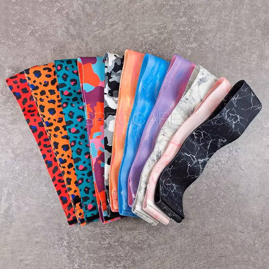Bandes de résistance antidérapantes pour l'entraînement de la hanche du butin Bandes de tissu d'exercice pour femme
