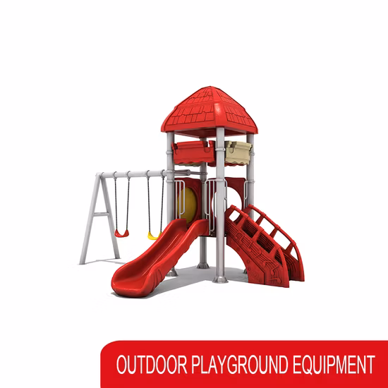 Le thème populaire d'espace de terrain de jeu d'enfants badine le petit équipement extérieur en plastique de glissière de terrain de jeu