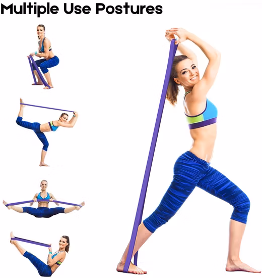 6 pièces bandes de boucle d'exercice de résistance pour le fitness à domicile, l'entraînement en force, la physiothérapie, les bandes d'entraînement en latex naturel